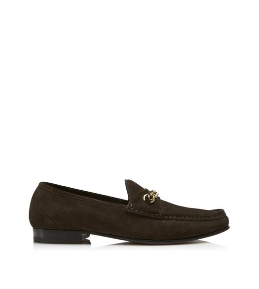 SUEDE YORK CHAIN LOAFERS