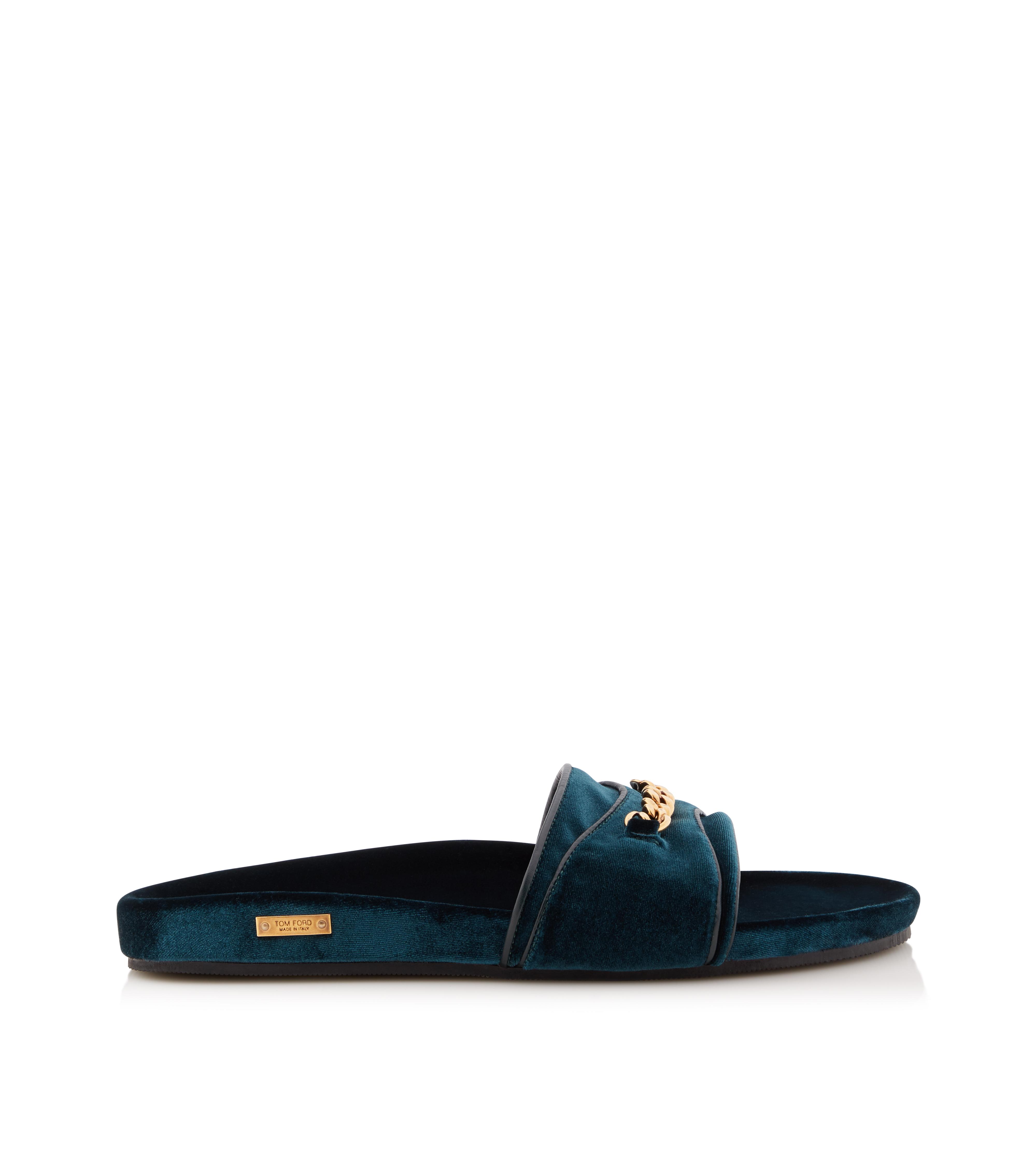 VELVET CHURCHILL CHAIN SANDALS