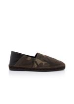 BARNES CAMOUFLAGE AND LEATHER ESPADRILLES A thumbnail