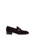 SUEDE ELKAN TWISTED BAND LOAFERS A thumbnail