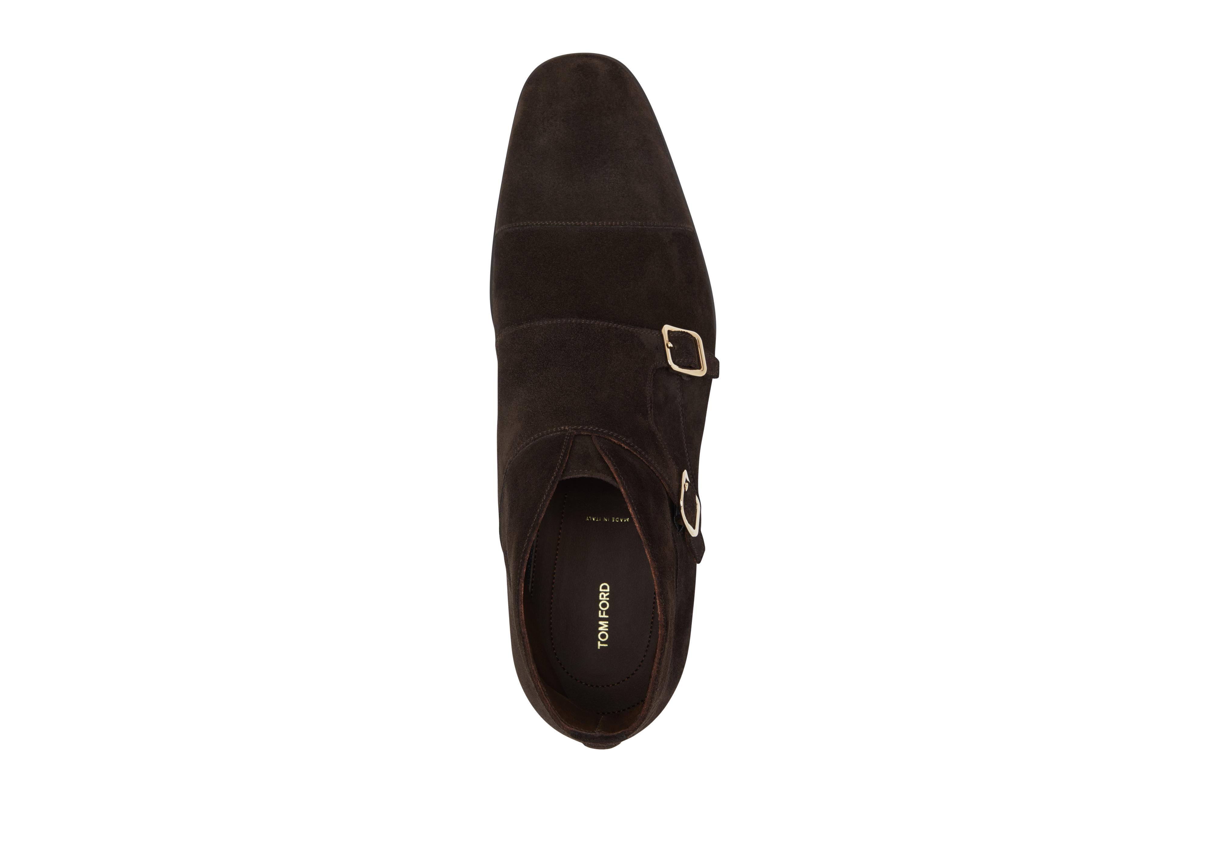 Tom Ford Suede Elkan Double Monk Strap Boot | Tomford.Com