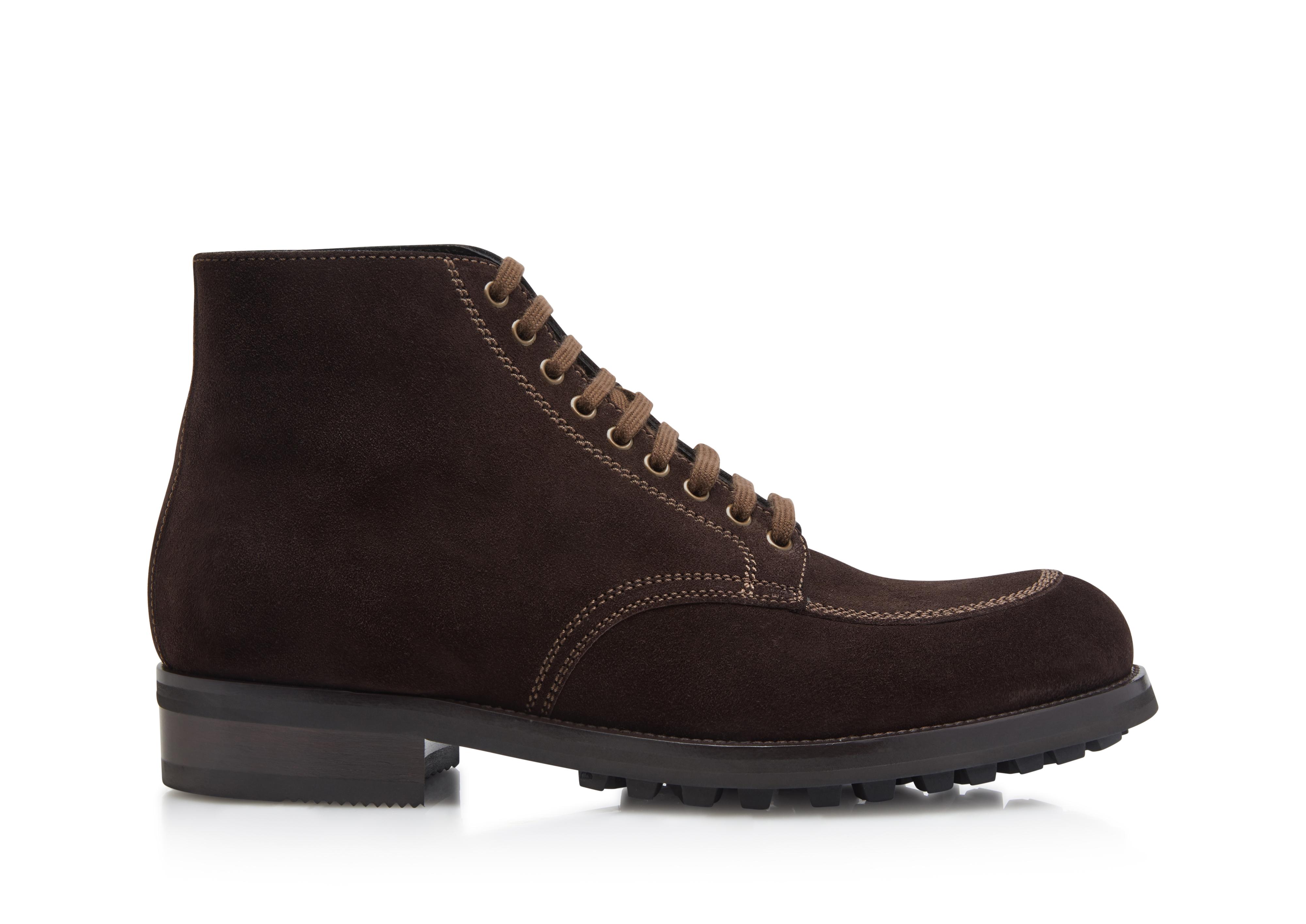 Tom Ford SUEDE LINCOLN LACE UP HIKING BOOT 