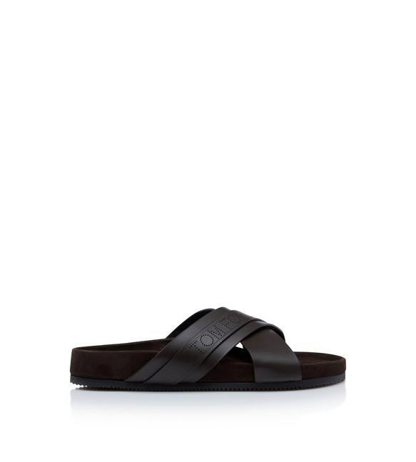 SMOOTH LEATHER WICKLOW SLIDER SANDAL A fullsize