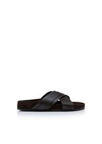 SMOOTH LEATHER WICKLOW SLIDER SANDAL A thumbnail
