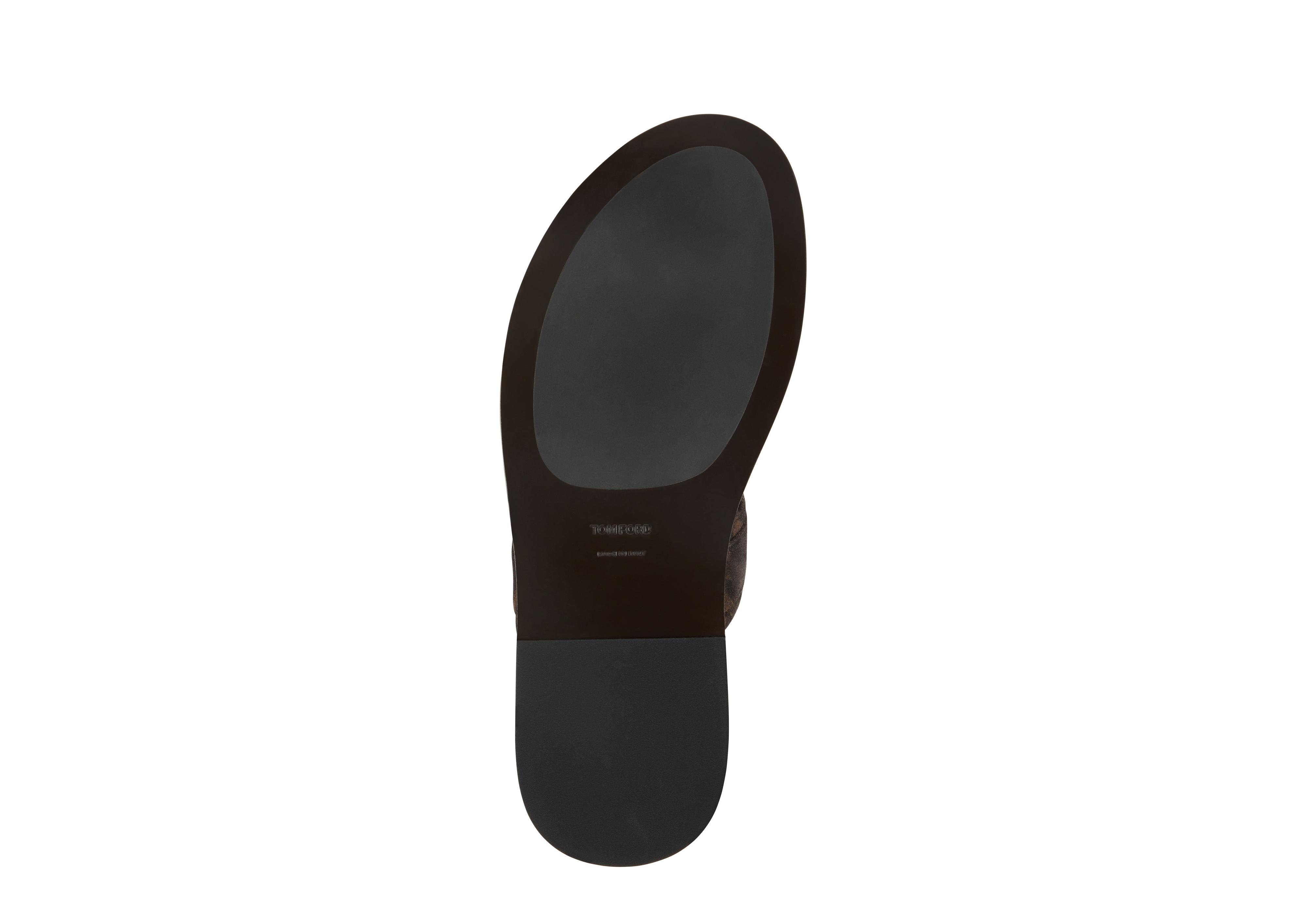 CHEETAH PRINT SUEDE BRIGHTON SANDAL D thumbnail