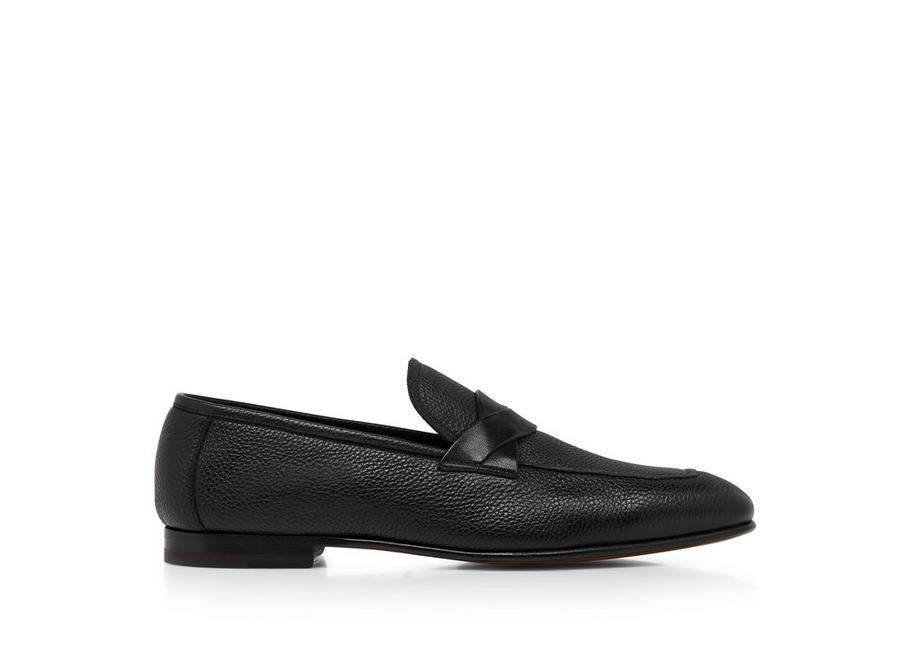GRAIN LEATHER SEAN TWISTED BAND LOAFER A fullsize