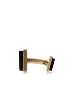 GOLD AND ONYX SQUARE CUFFLINKS B thumbnail