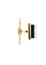 GOLD AND ONYX SQUARE STUDS B thumbnail