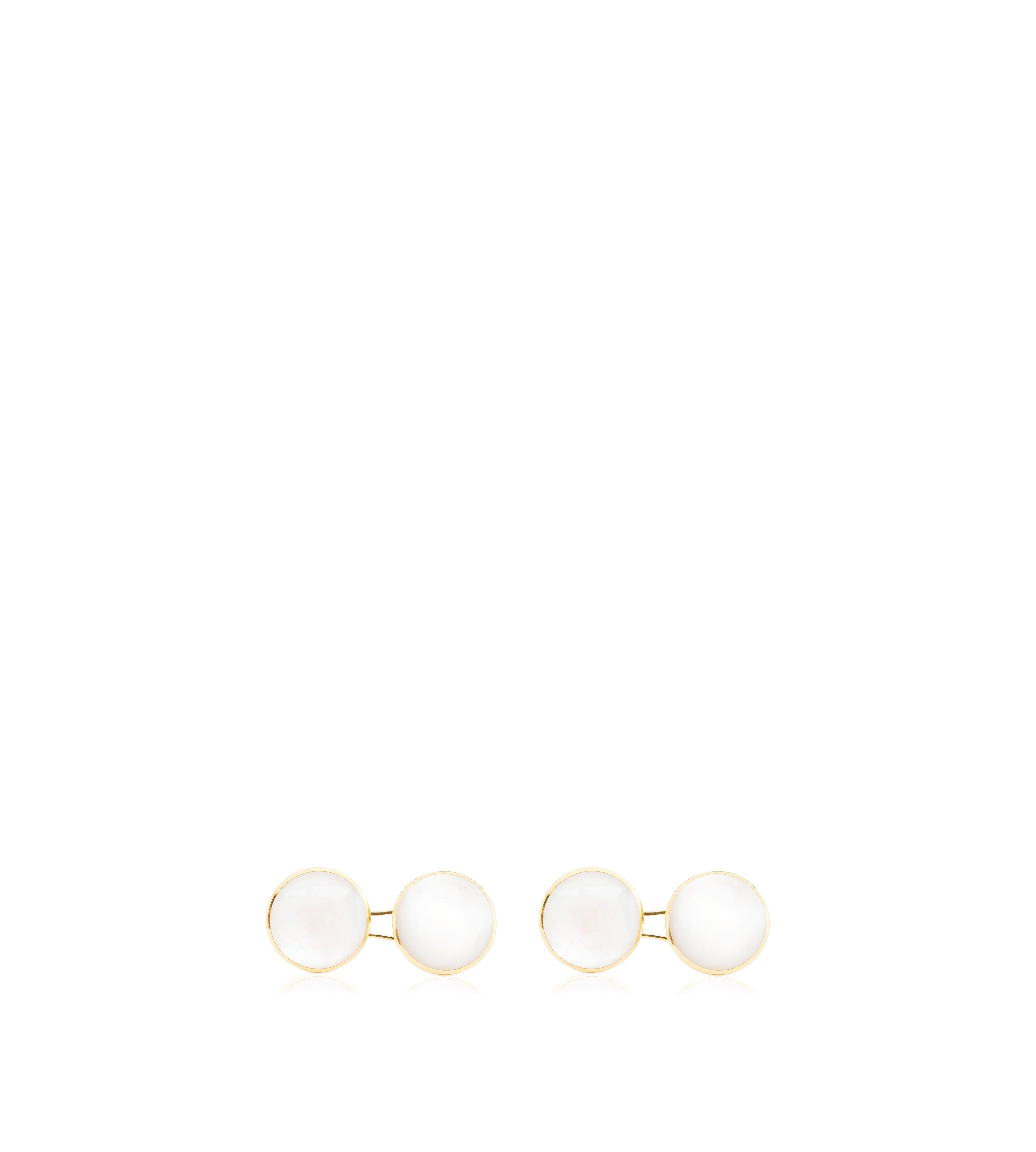 MOTHER OF PEARL ROUND CUFFLINKS