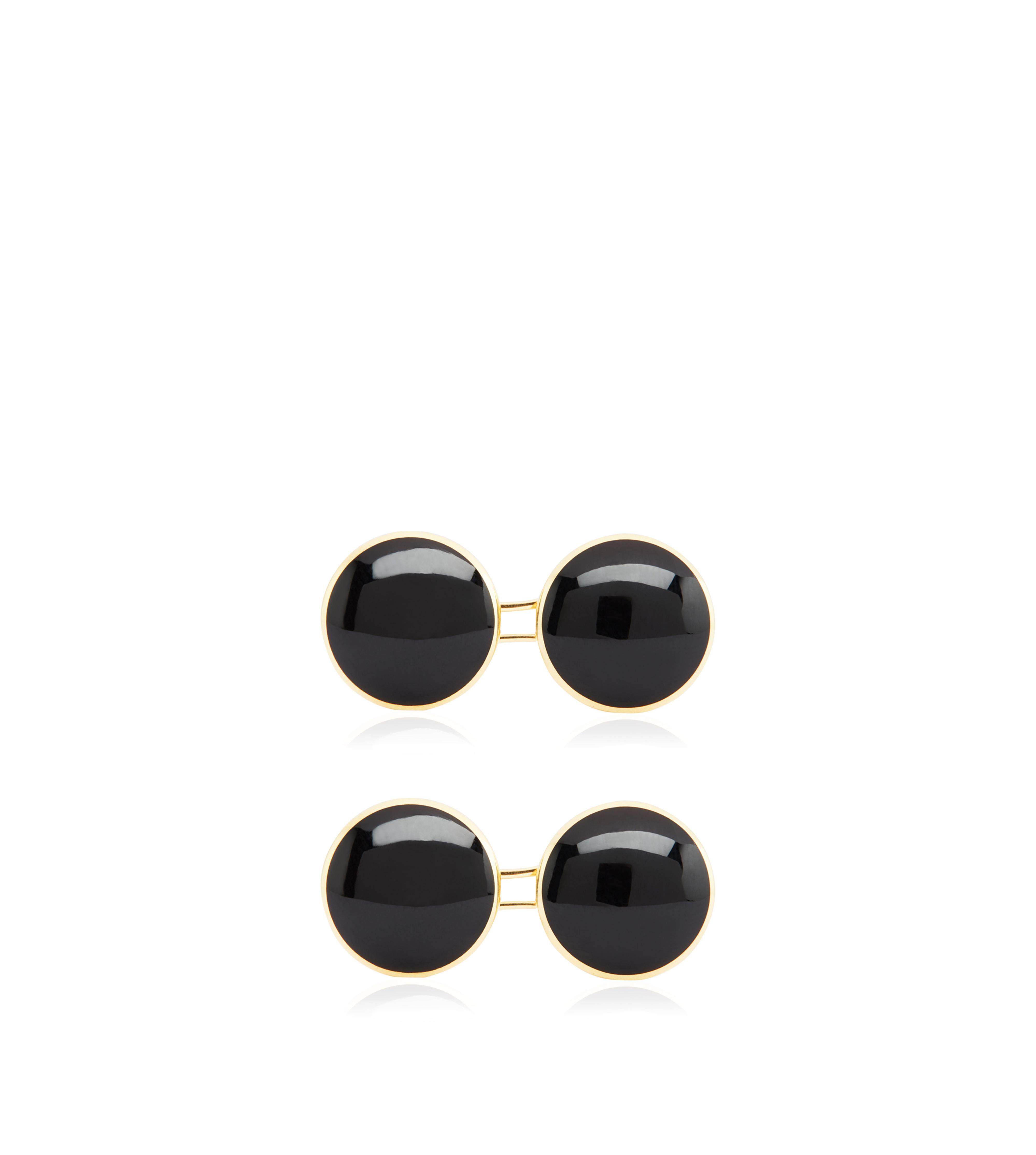ONYX ROUND CUFFLINKS