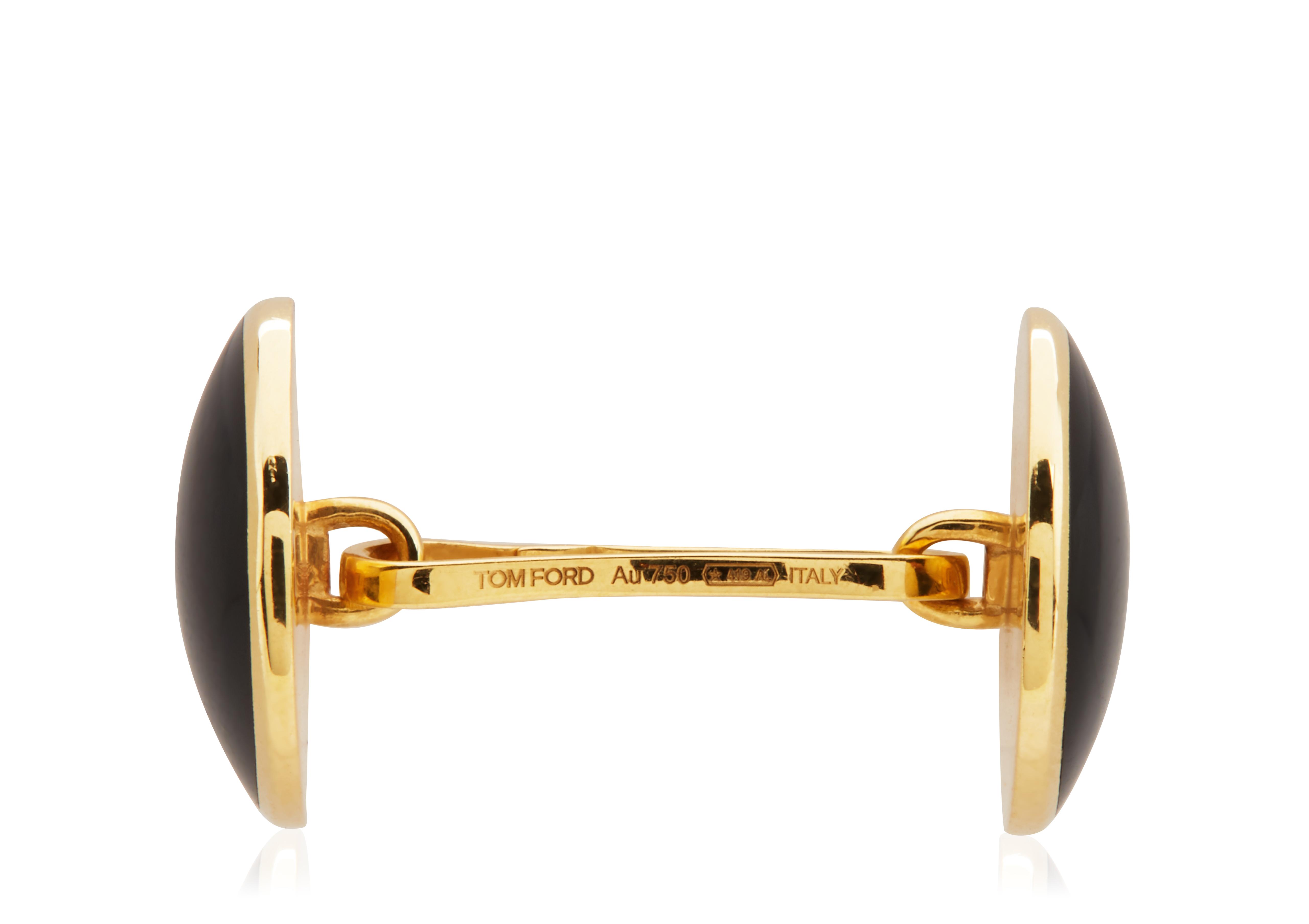 Asser legetøj flertal Tom Ford ONYX ROUND CUFFLINKS - Men | TomFord.com