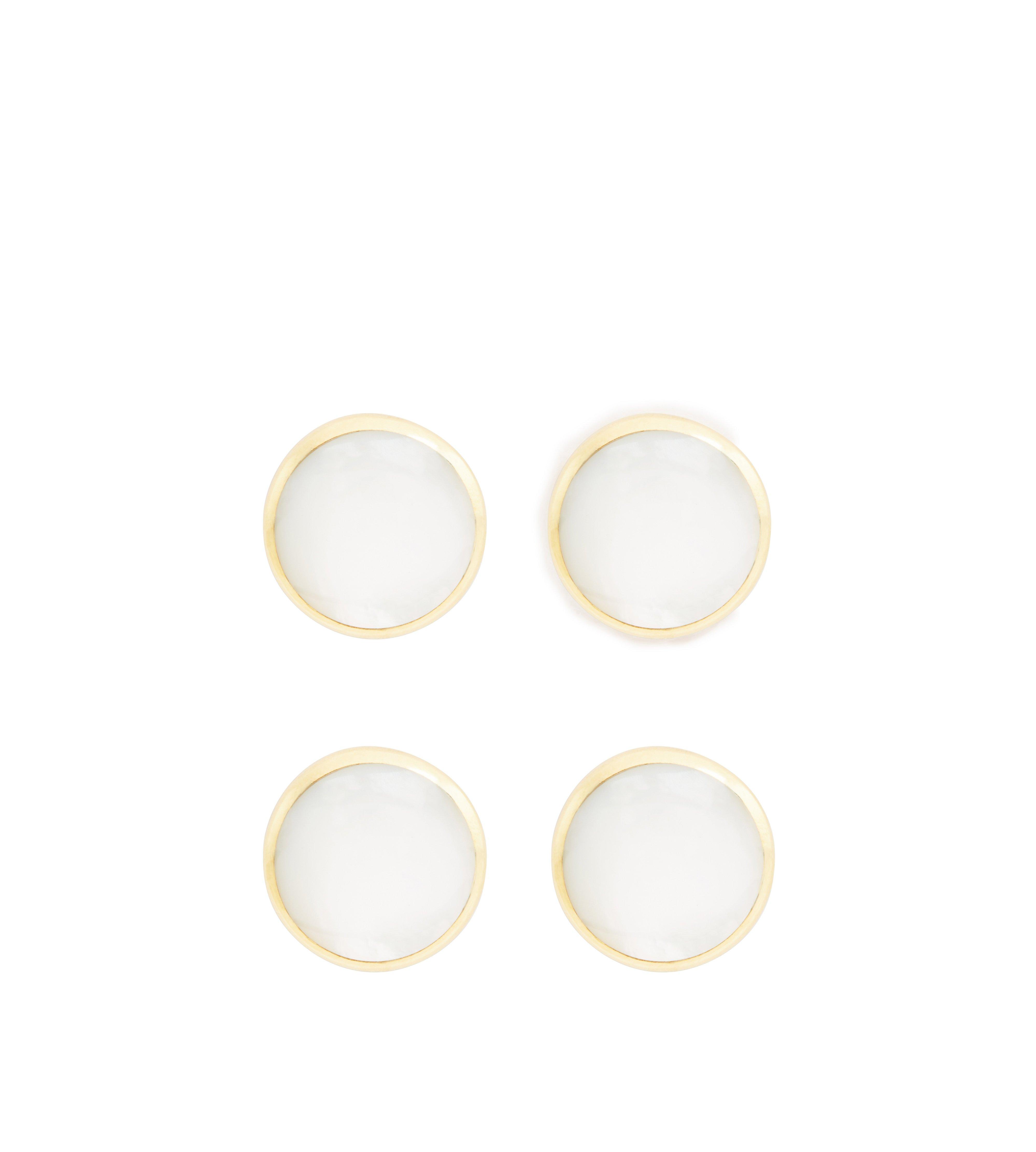MOTHER OF PEARL ROUND STUDS