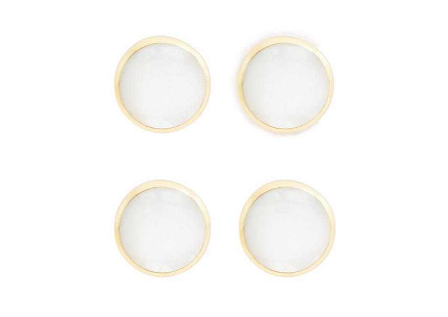 MOTHER OF PEARL ROUND SHIRT STUDS A fullsize