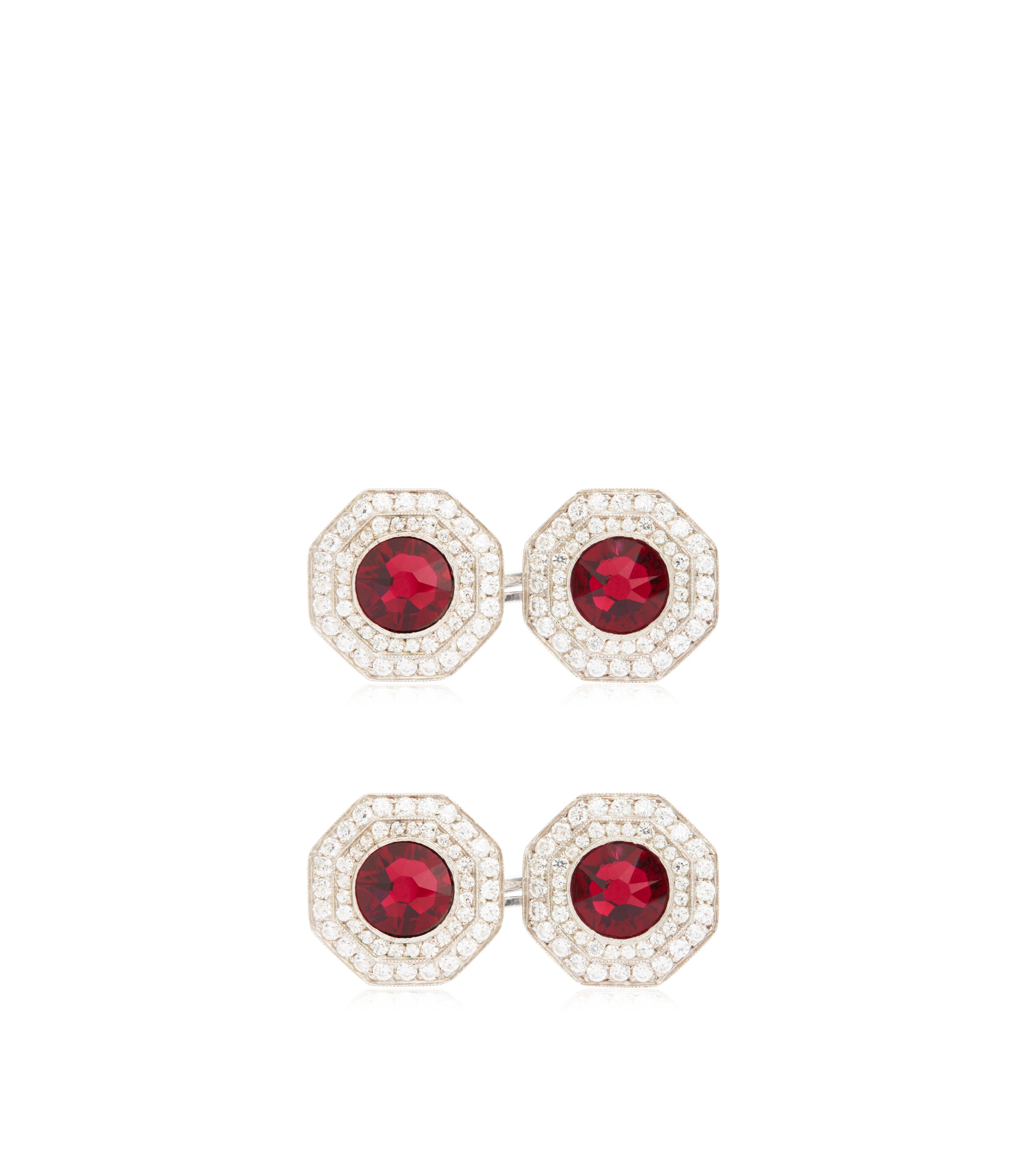 DIAMOND OCTAGON CUFFLINKS