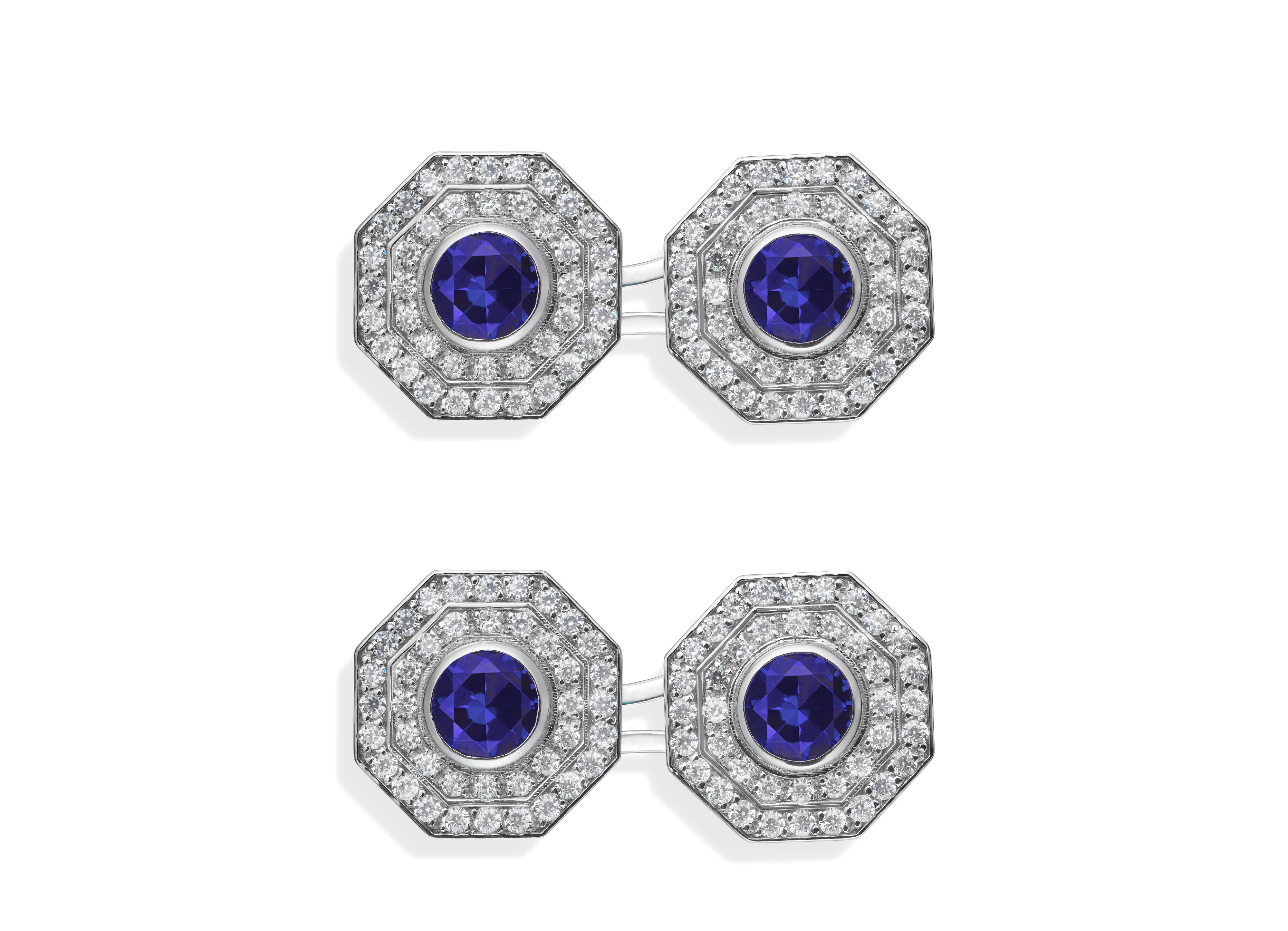 Tom Ford OCTAGON DIAMOND CUFFLINKS 