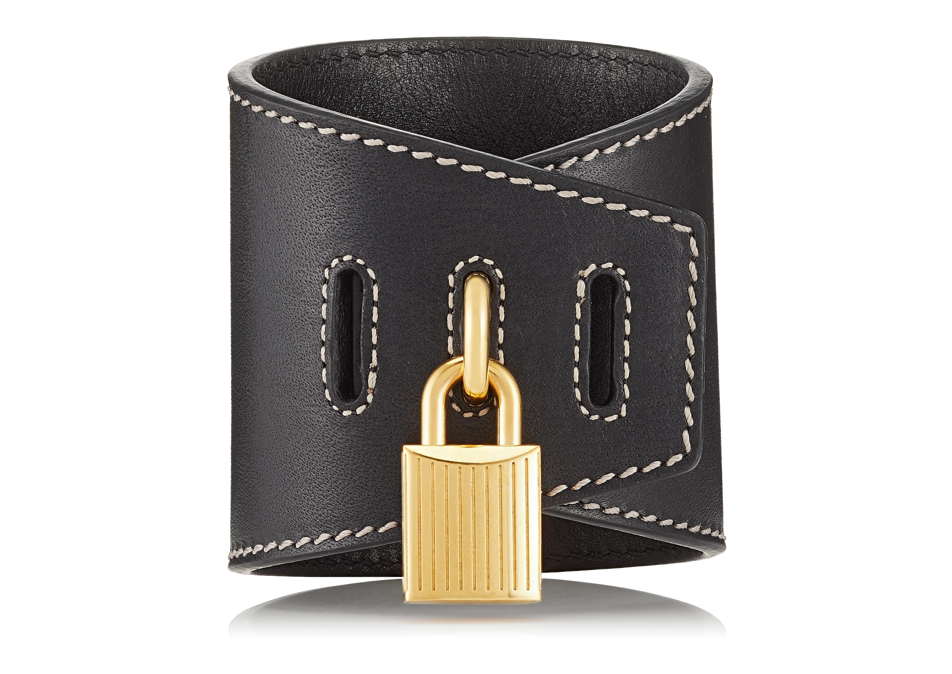 Tom Ford PADLOCK LEATHER BRACELET 