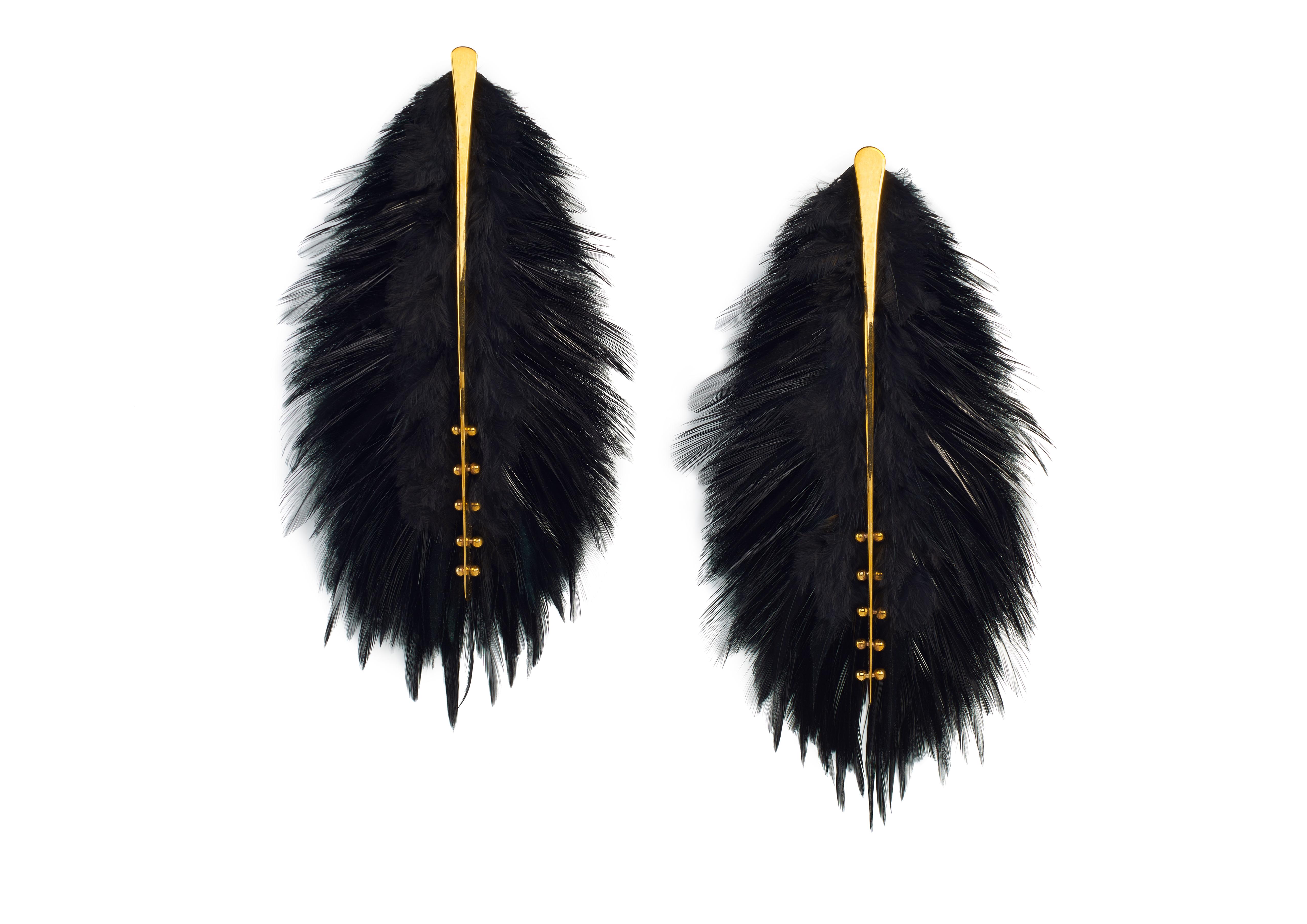 Tom ford feather earrings #6