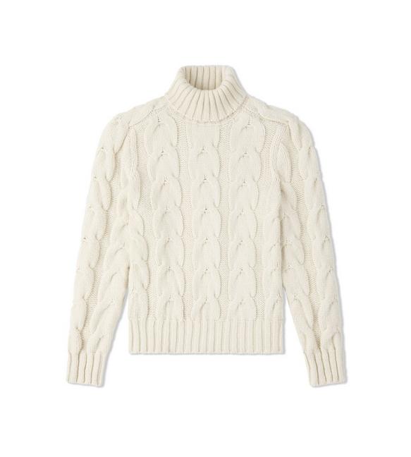 BABY YAK CABLE KNIT ROLL NECK A fullsize
