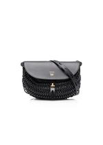 WOVEN LEATHER T TWIST SMALL CROSSBODY A thumbnail