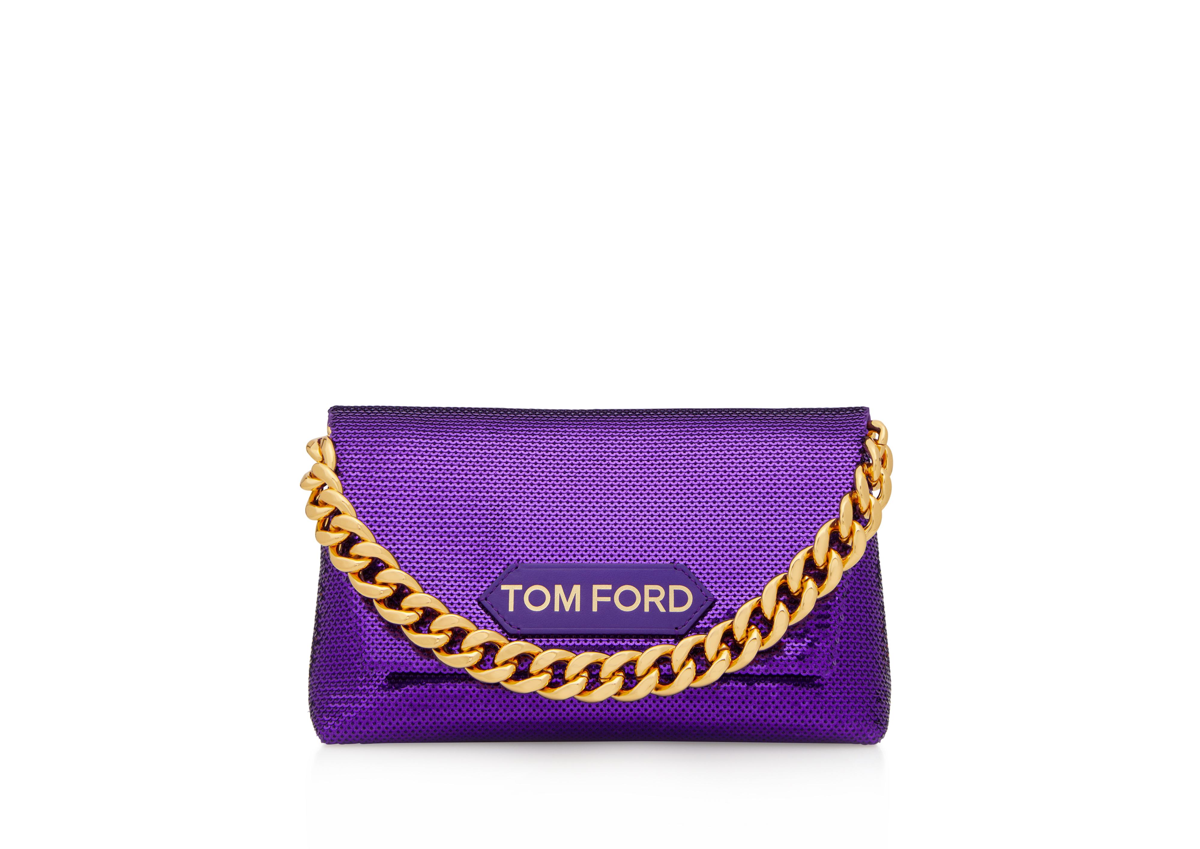 Tom Ford SEQUIN EMBROIDERY LABEL MINI CHAIN BAG 
