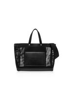 MESH AND LEATHER T SCREW SMALL E/W SHOPPING BAG A thumbnail