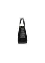 MESH AND LEATHER T SCREW SMALL E/W SHOPPING BAG B thumbnail