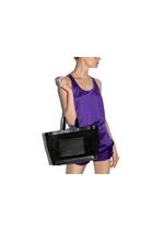 MESH AND LEATHER T SCREW SMALL E/W SHOPPING BAG F thumbnail