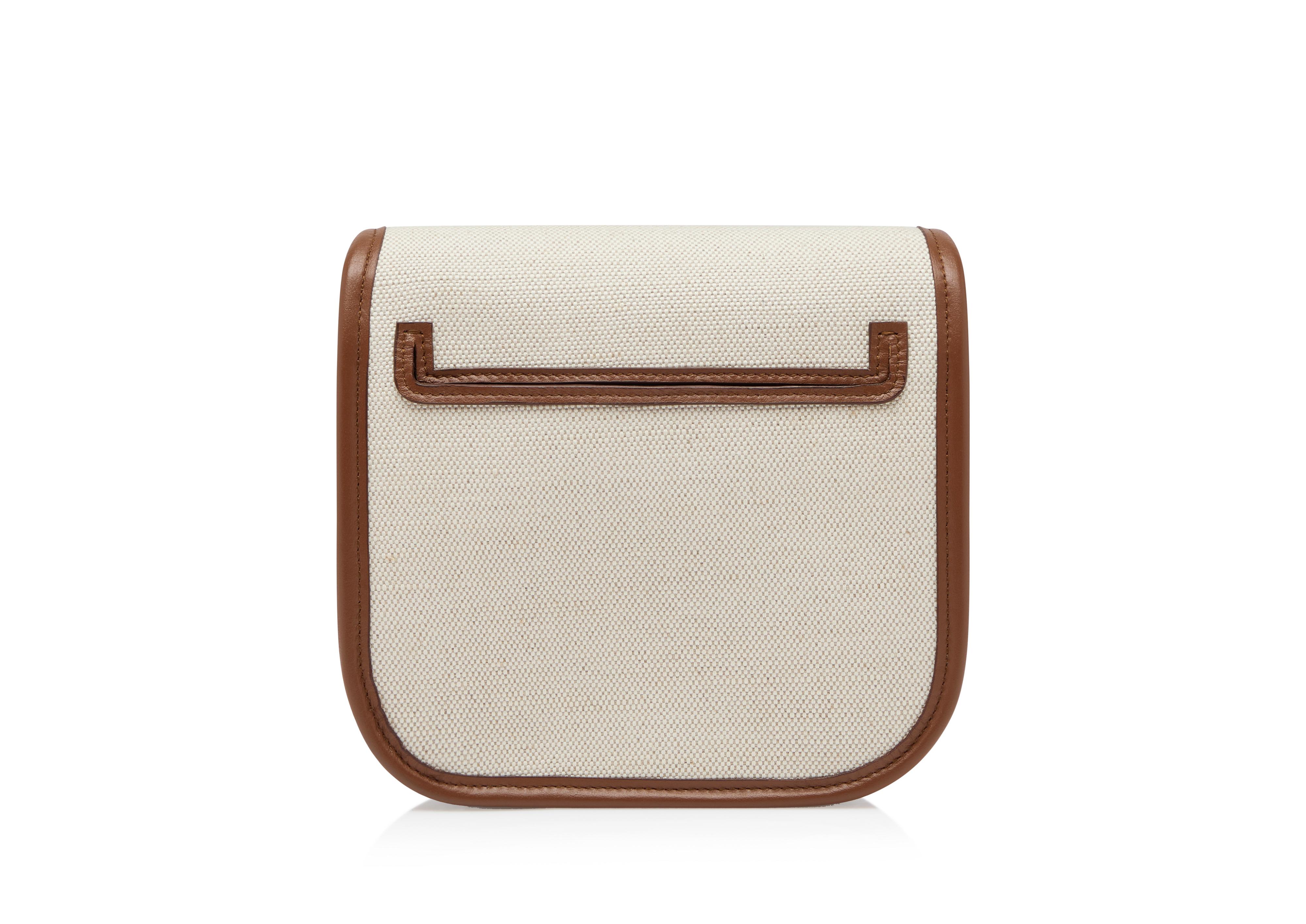 CANVAS AND LEATHER TARA MINI CROSSBODY C thumbnail