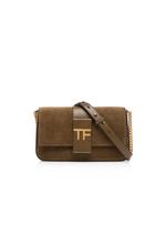 SUEDE LEATHER TF CHAIN SHOULDER BAG A thumbnail