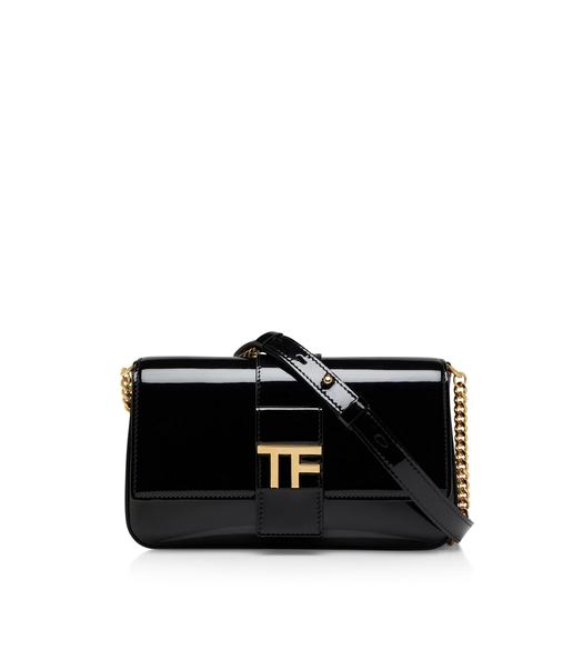 PATENT LEATHER TF CHAIN SHOULDER BAG