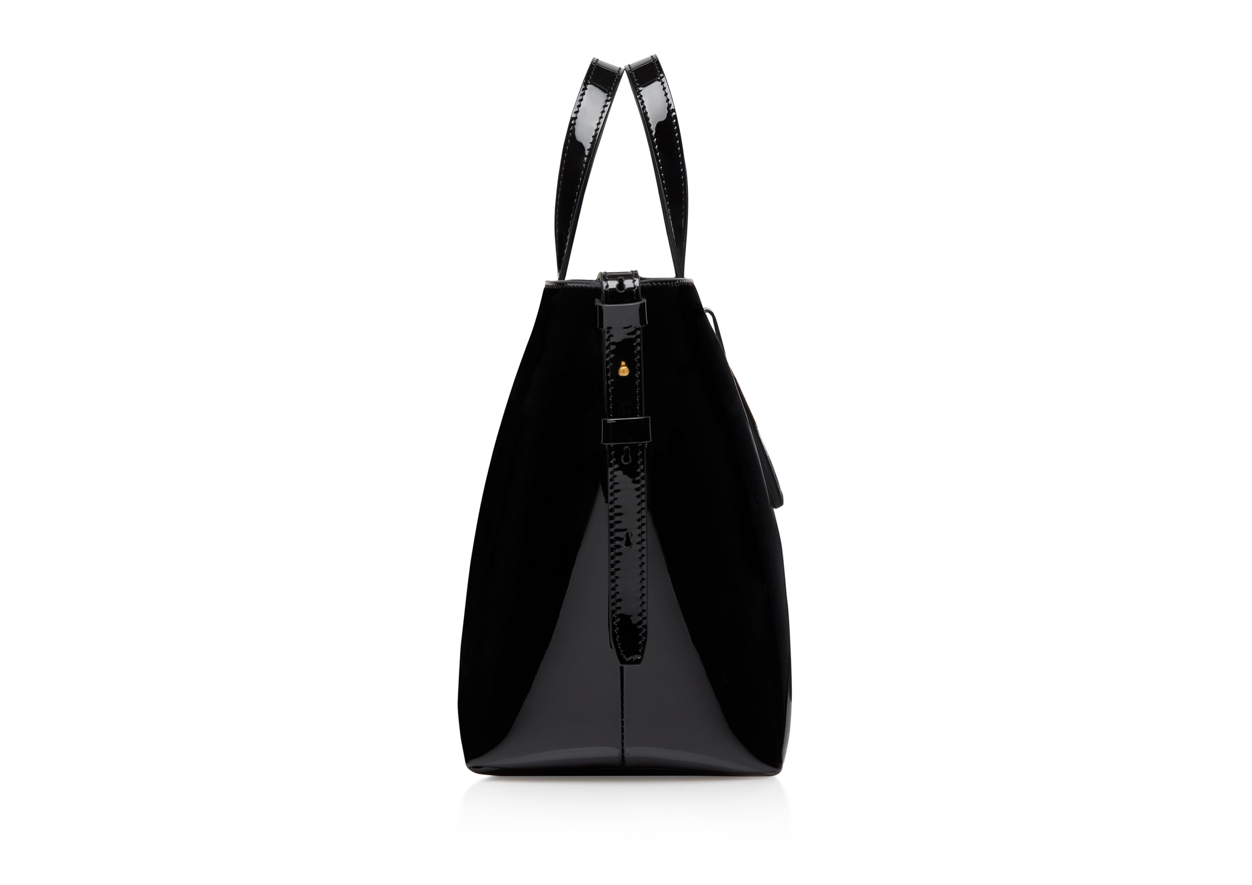 PATENT LEATHER TF MINI E/W TOTE B thumbnail