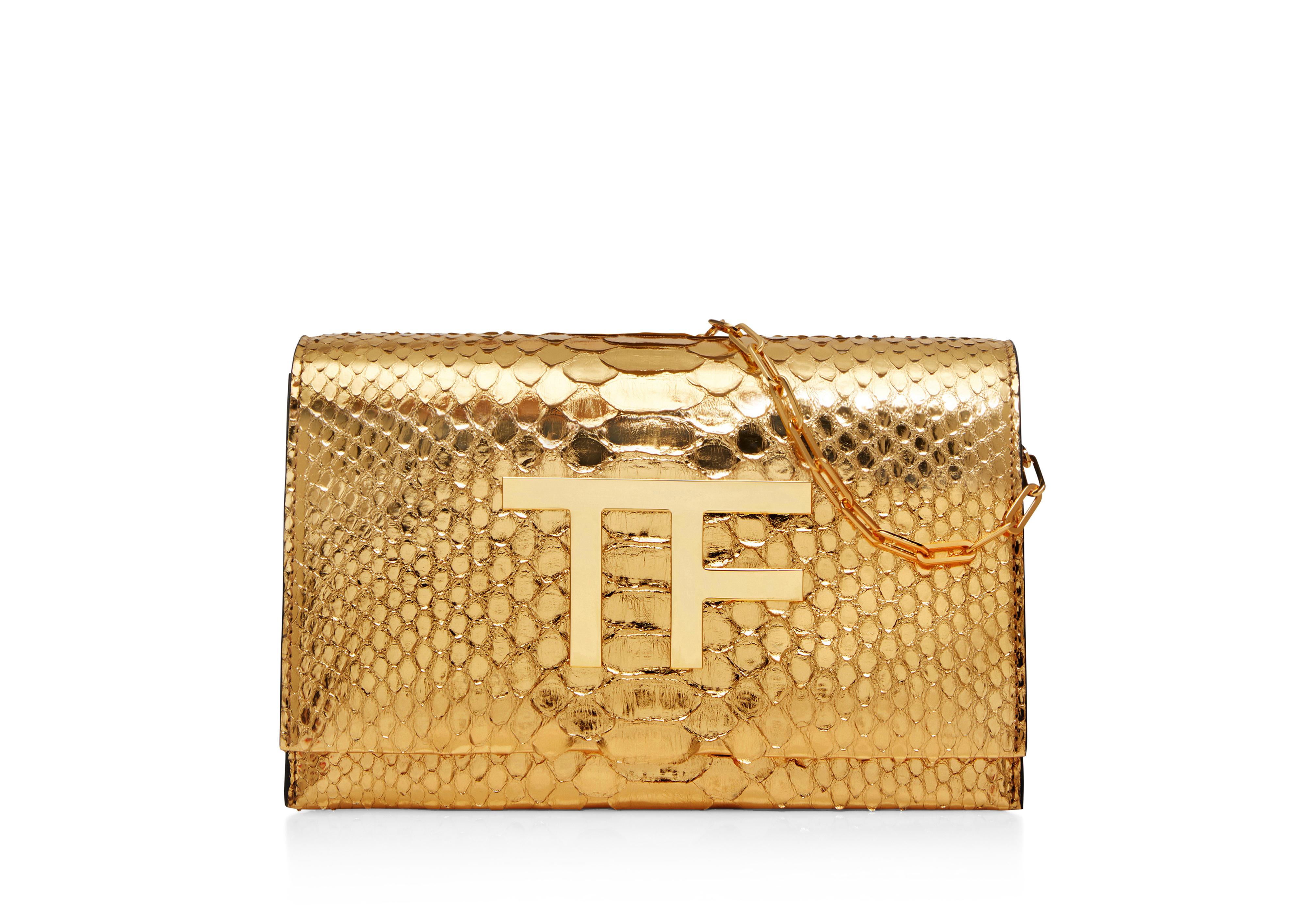 Tom Ford METALLIC PYTHON EVENING TF DISCO BAG - Women 