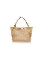 MESH AND LEATHER LABEL MEDIUM TOTE C thumbnail