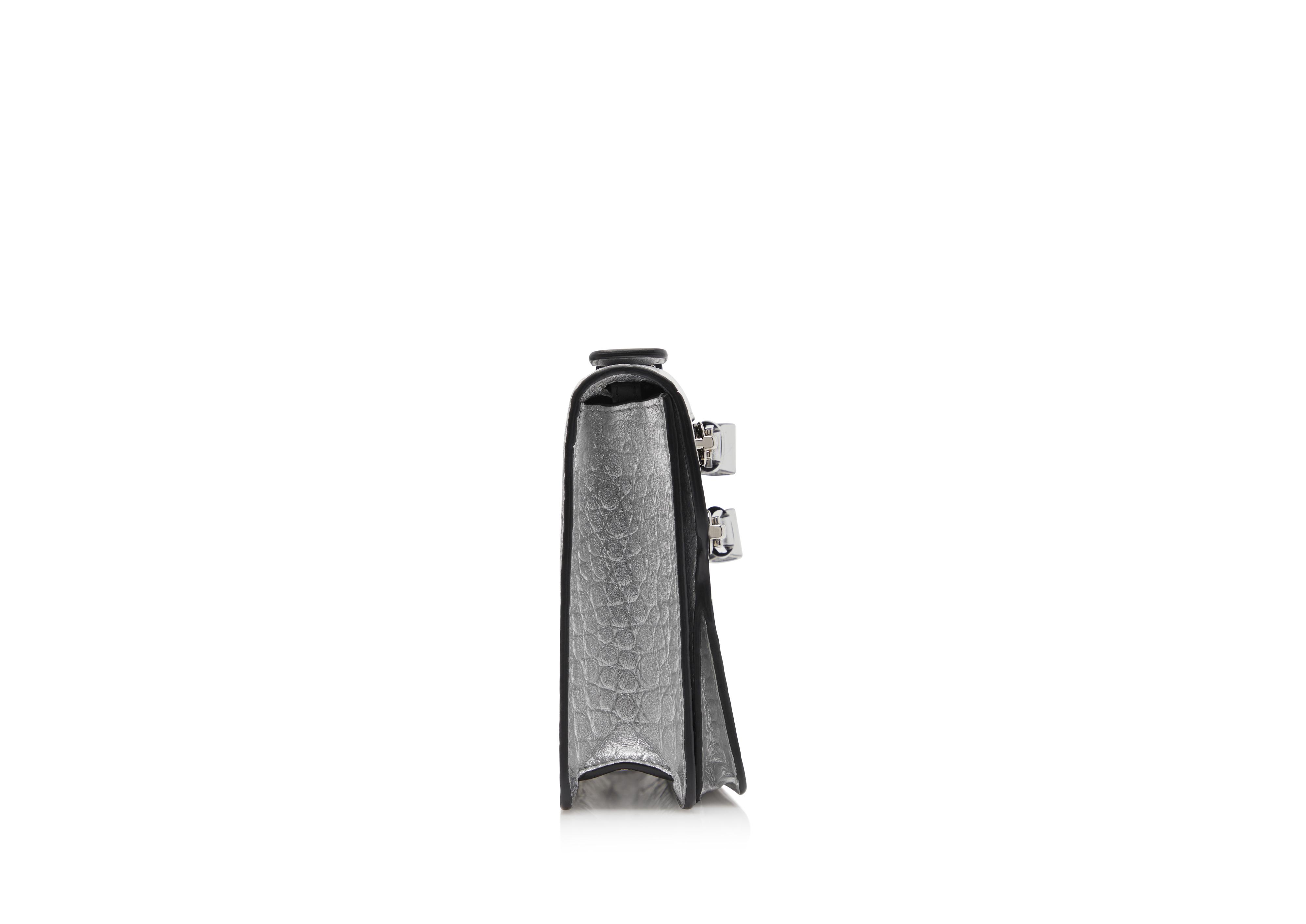 METALLIC STAMPED LEATHER JENNIFER CROSSBODY BAG B thumbnail