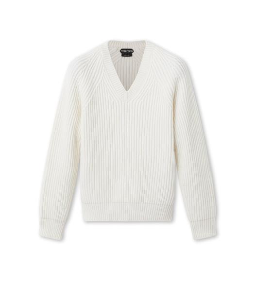 RIBBED PURE CASHMERE SWEATER