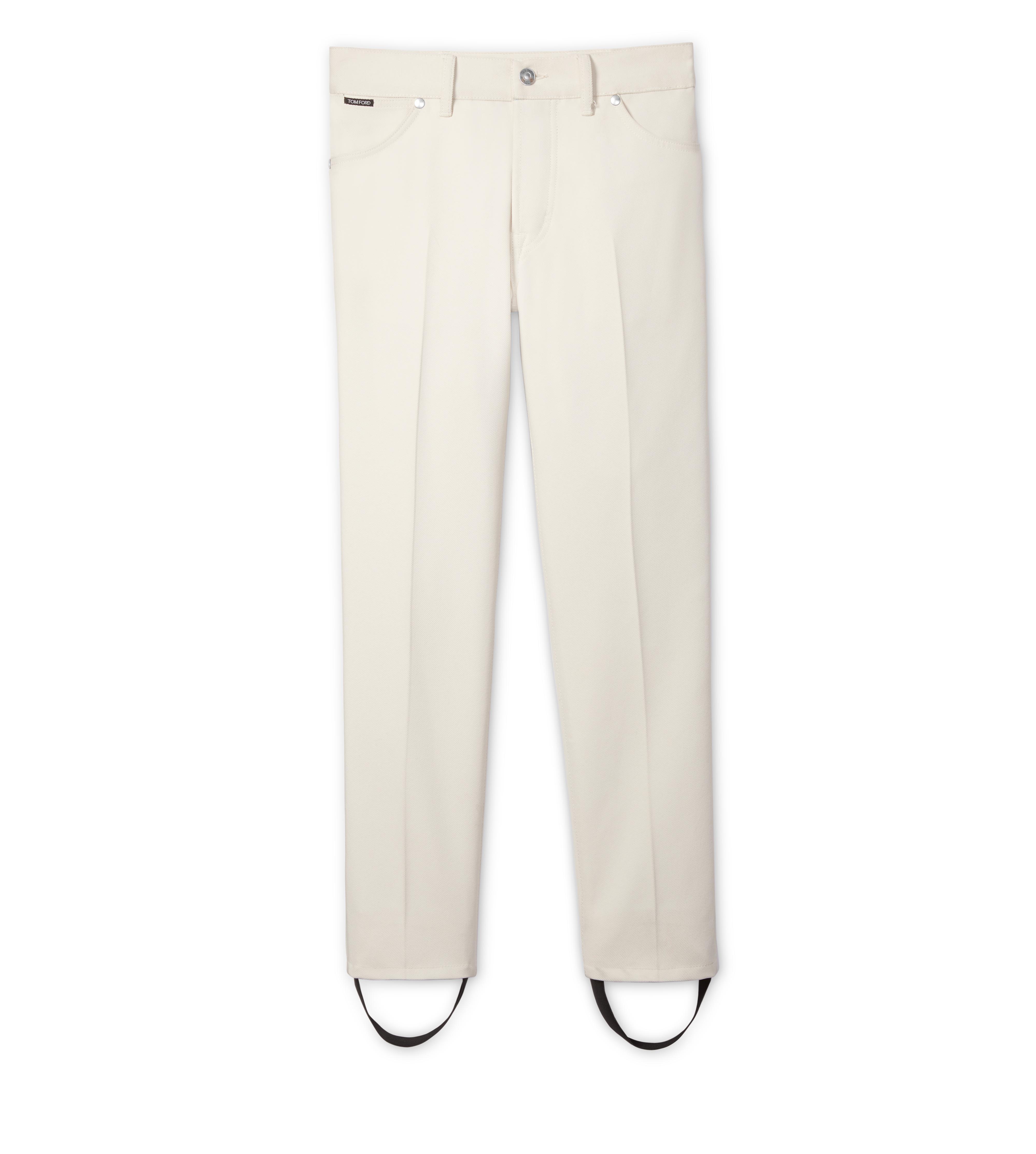 denim stirrup pants