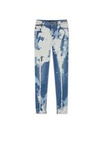BLEACHED DENIM STRETCH SKINNY JEANS A thumbnail