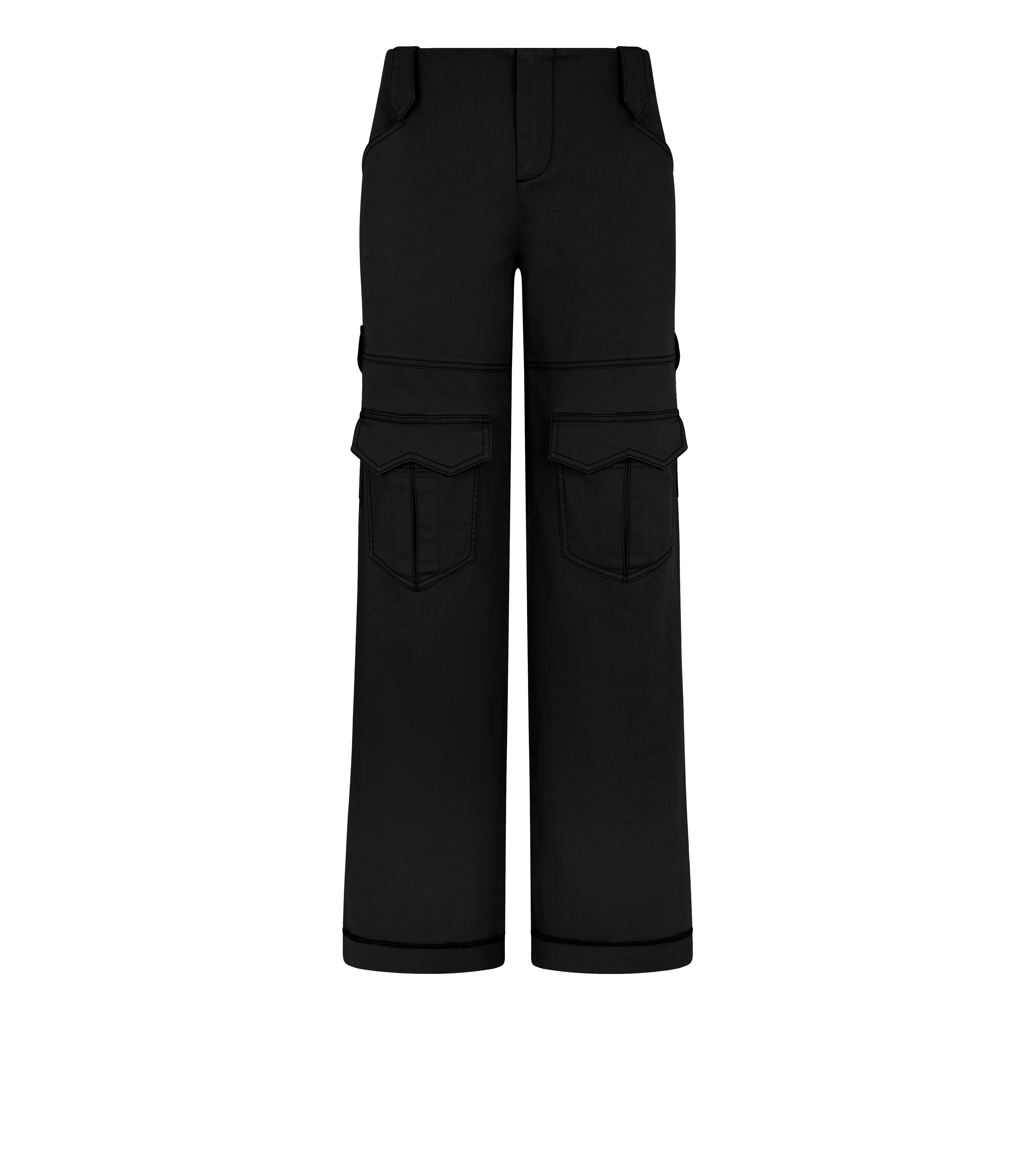 COTTON GABARDINE CARGO PANTS A thumbnail