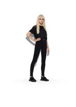 STRETCH VISCOSE LEGGINGS WITH SIDE POCKETS B thumbnail