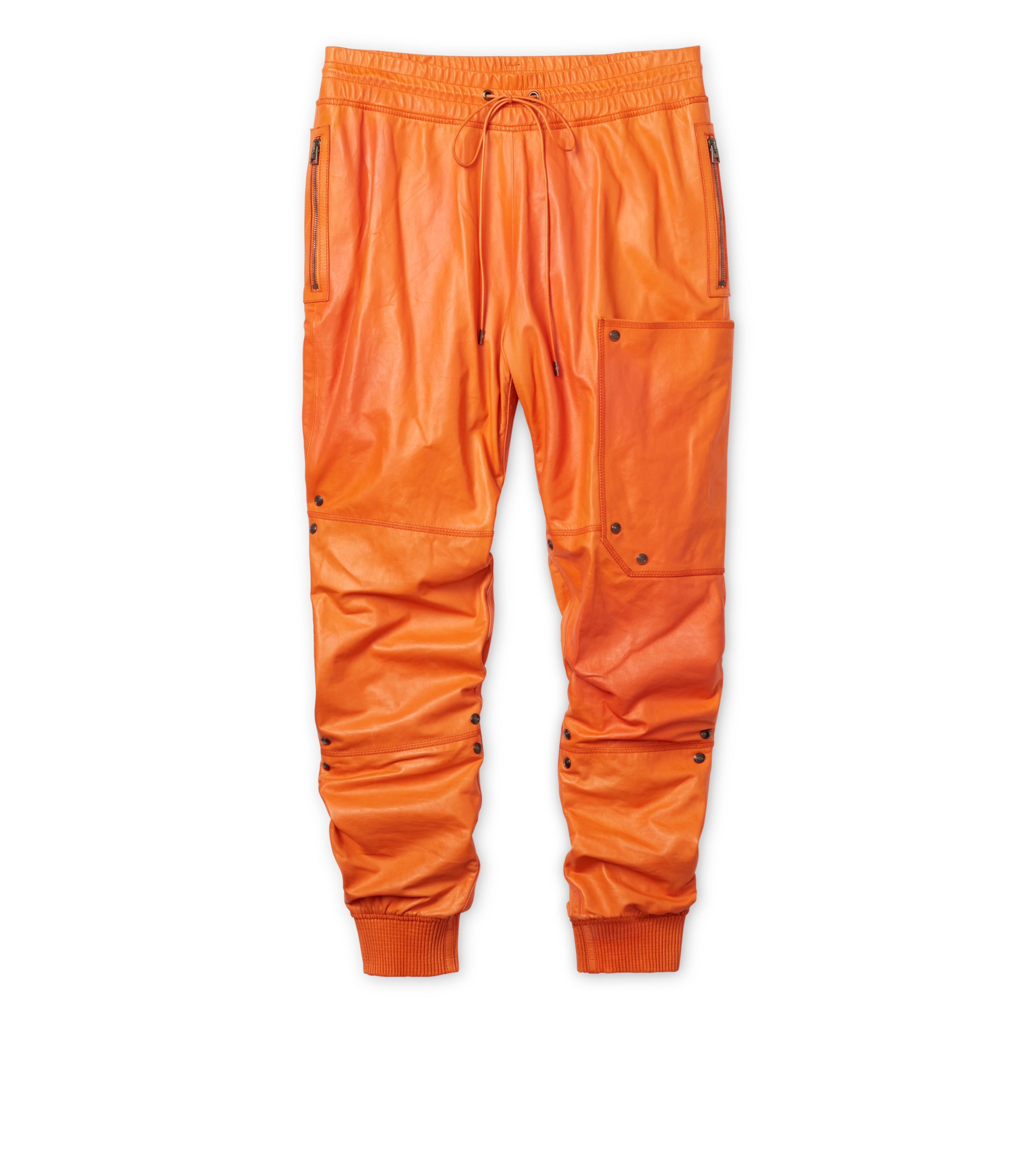 LEATHER JOGGING PANTS
