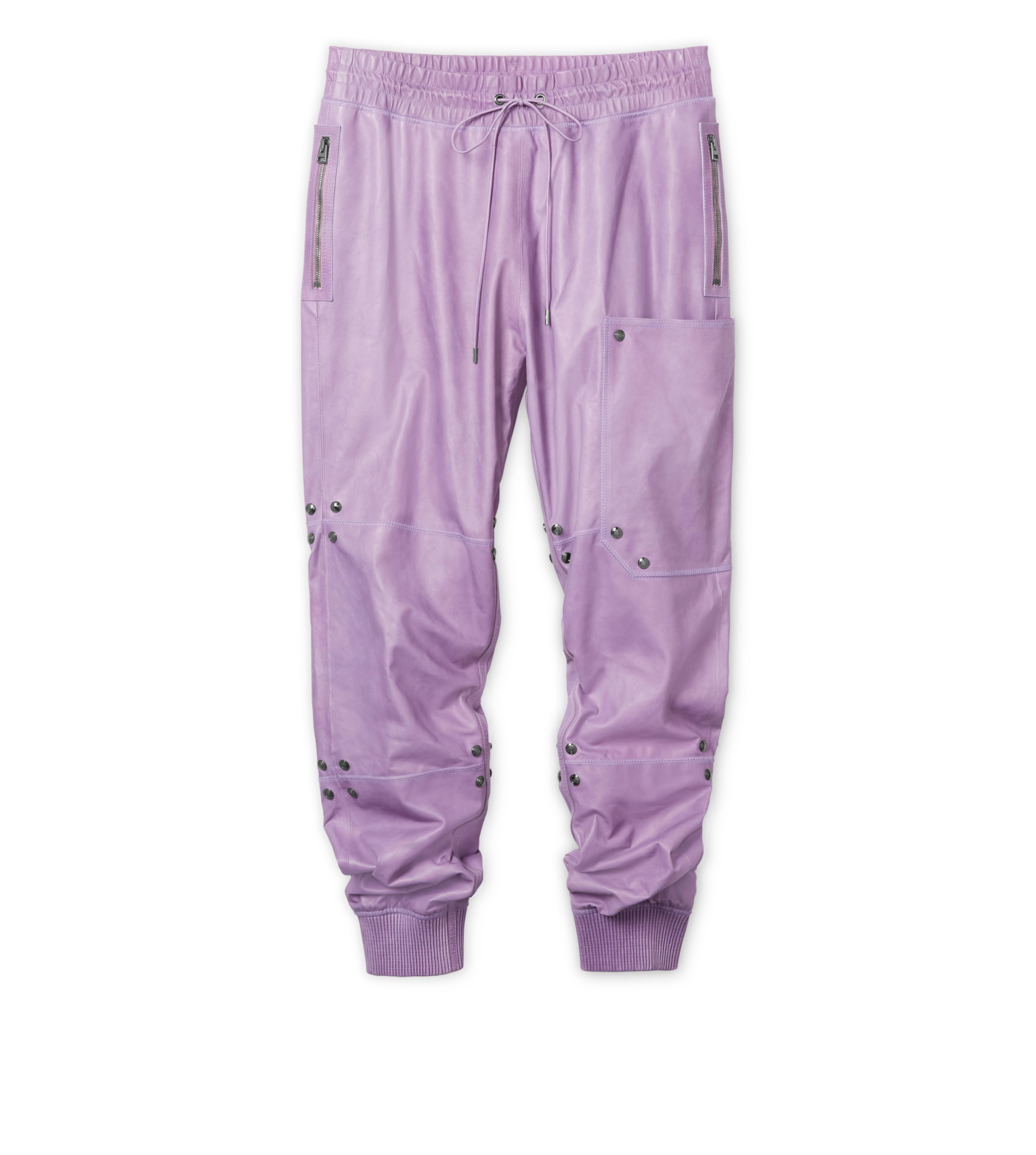 LEATHER JOGGING PANTS