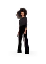 DOUBLE SPLITTABLE STRETCH WOOL FLARED PANTS B thumbnail