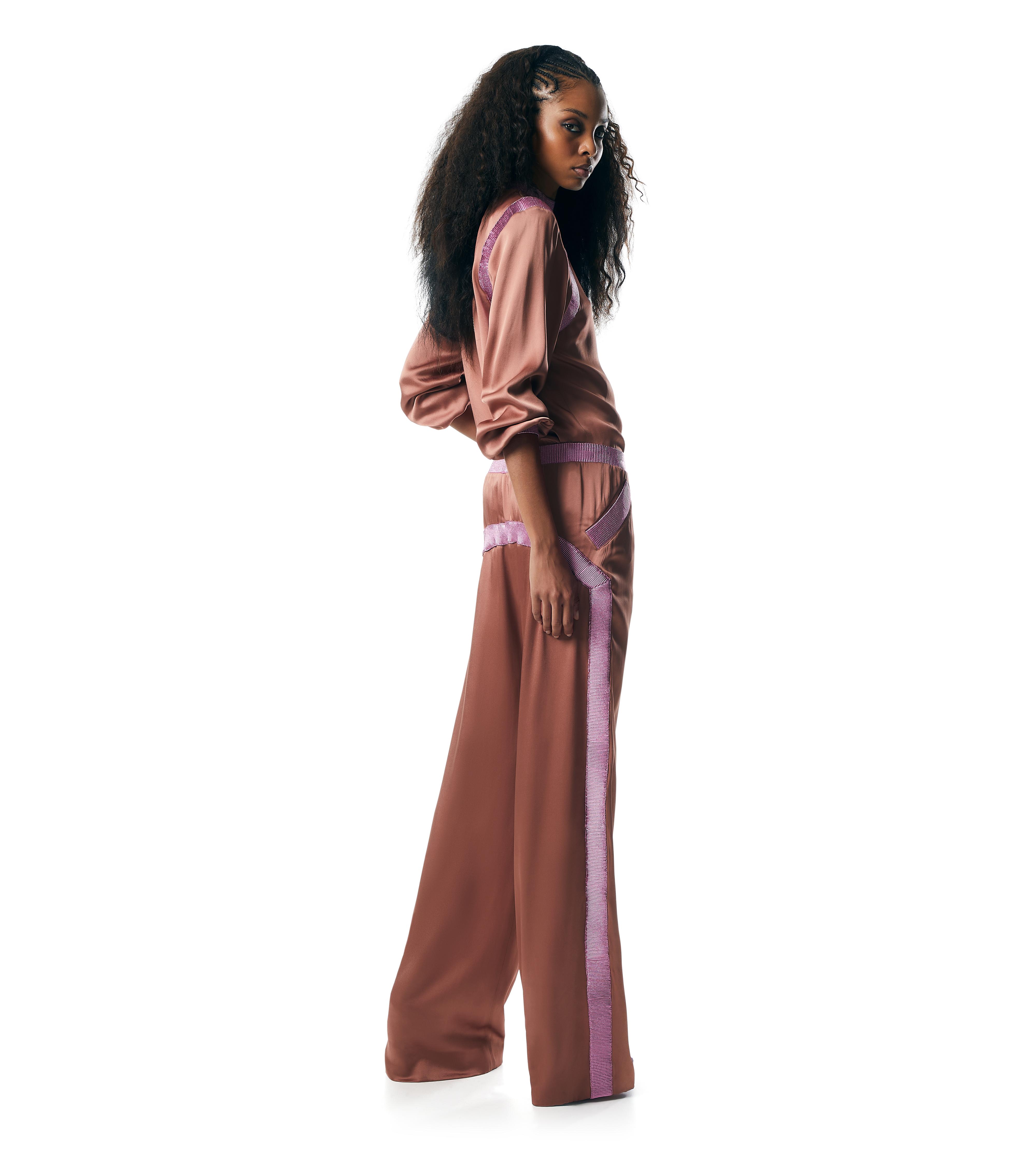 FLUID DOUBLE-FACED SATIN WIDE LEG PANTS H thumbnail