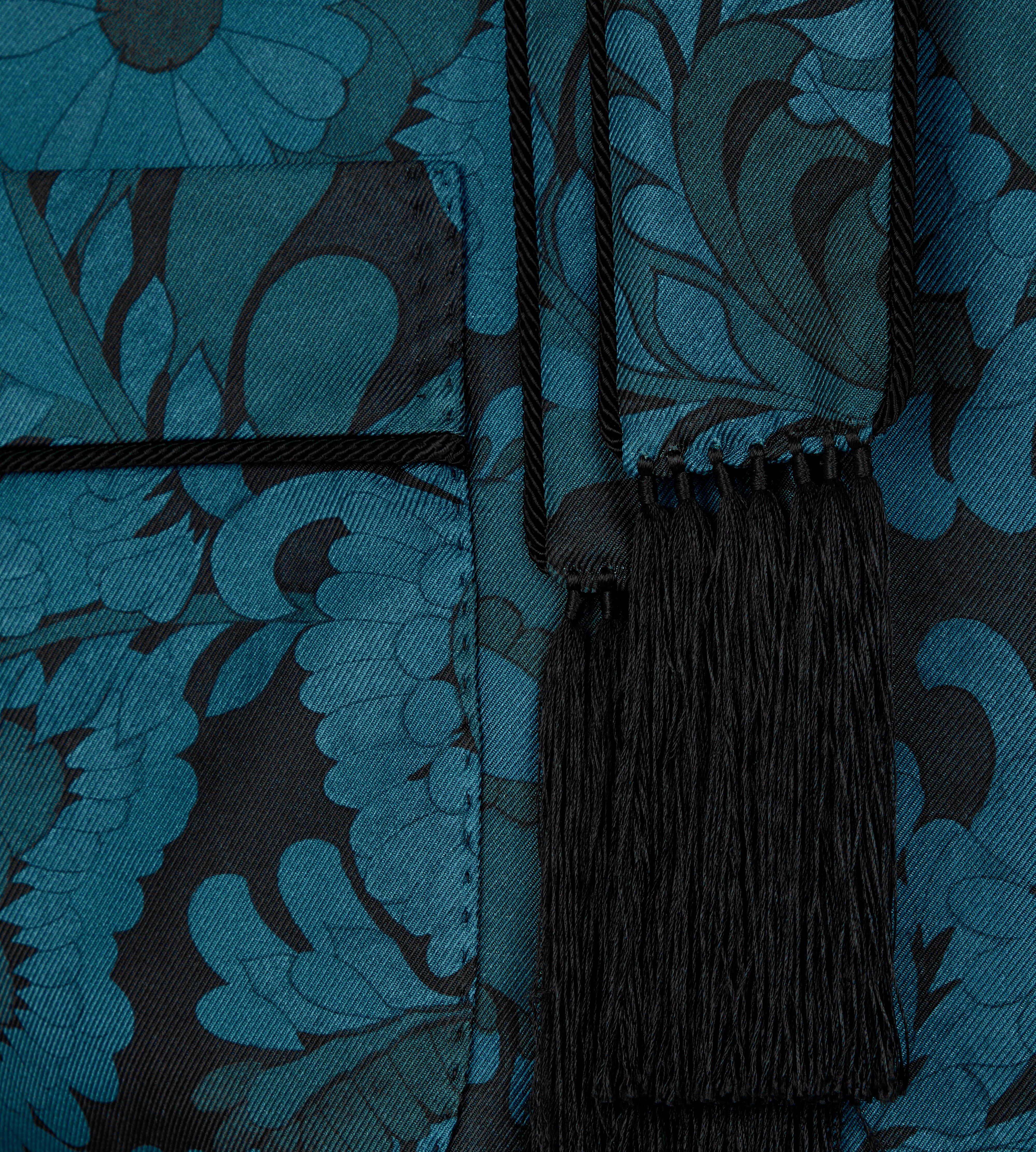 PRINTED SILK SHAWL COLLAR ROBE F thumbnail