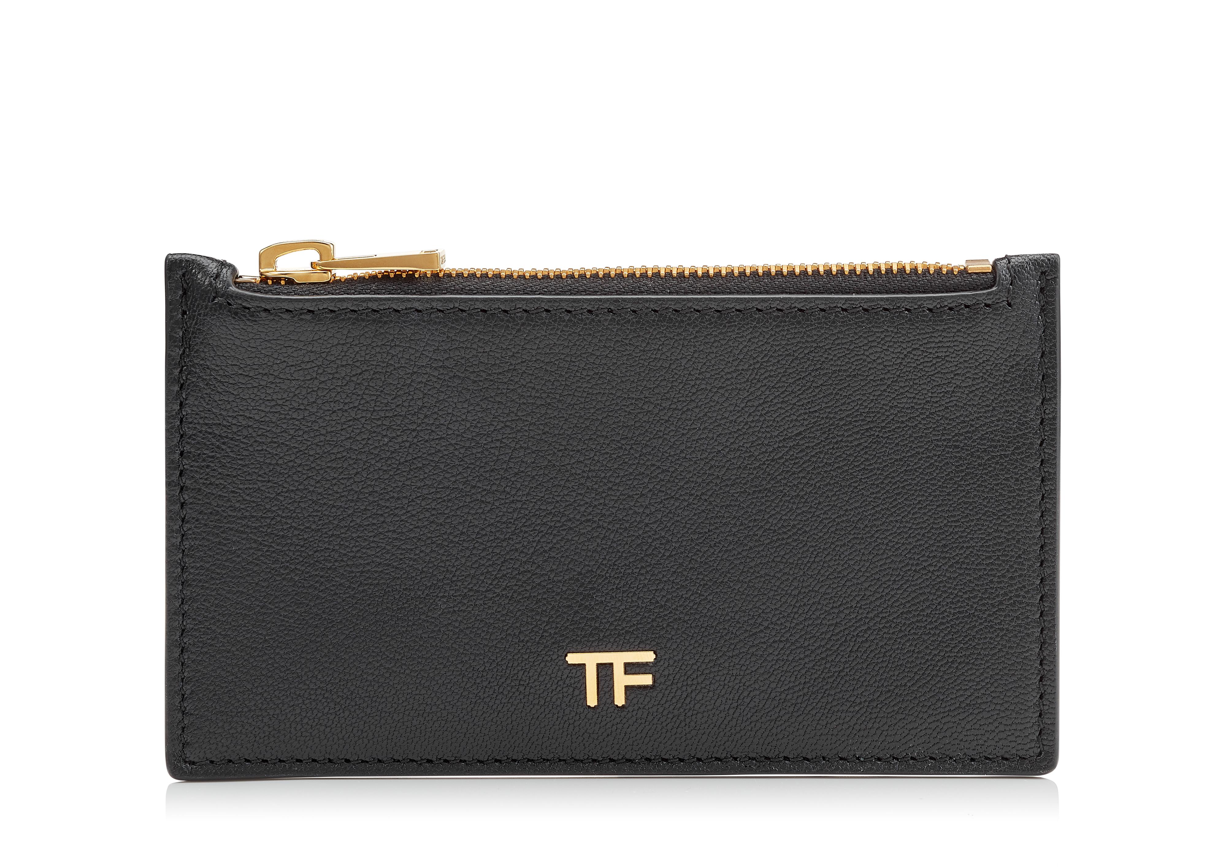 Tom Ford GRAINED LEATHER ZIP POUCH CARD HOLDER 
