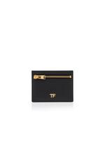 GRAIN LEATHER CLASSIC TF CARD HOLDER WITH ZIPPED POCKET A thumbnail