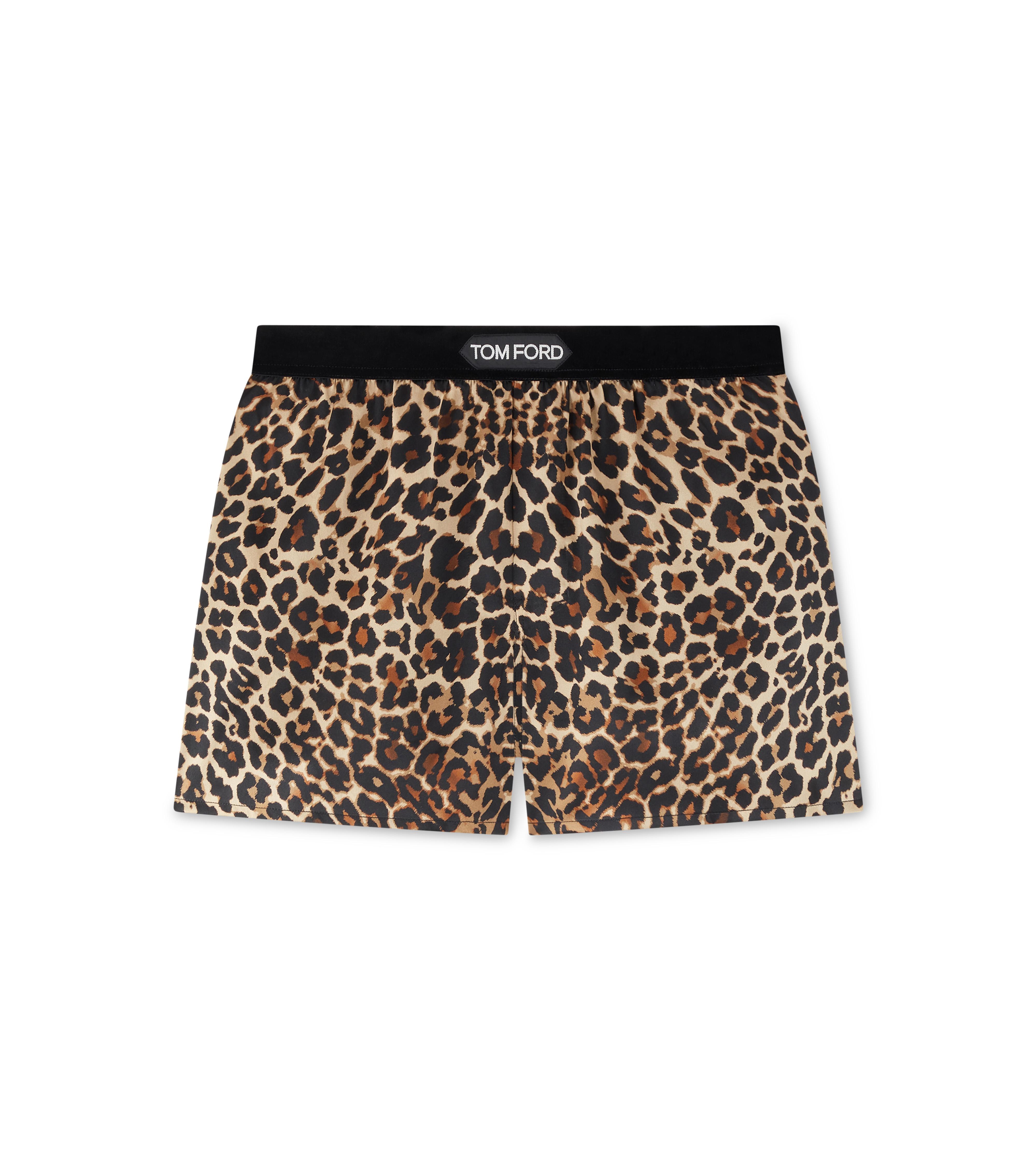 cheetah print pajama shorts