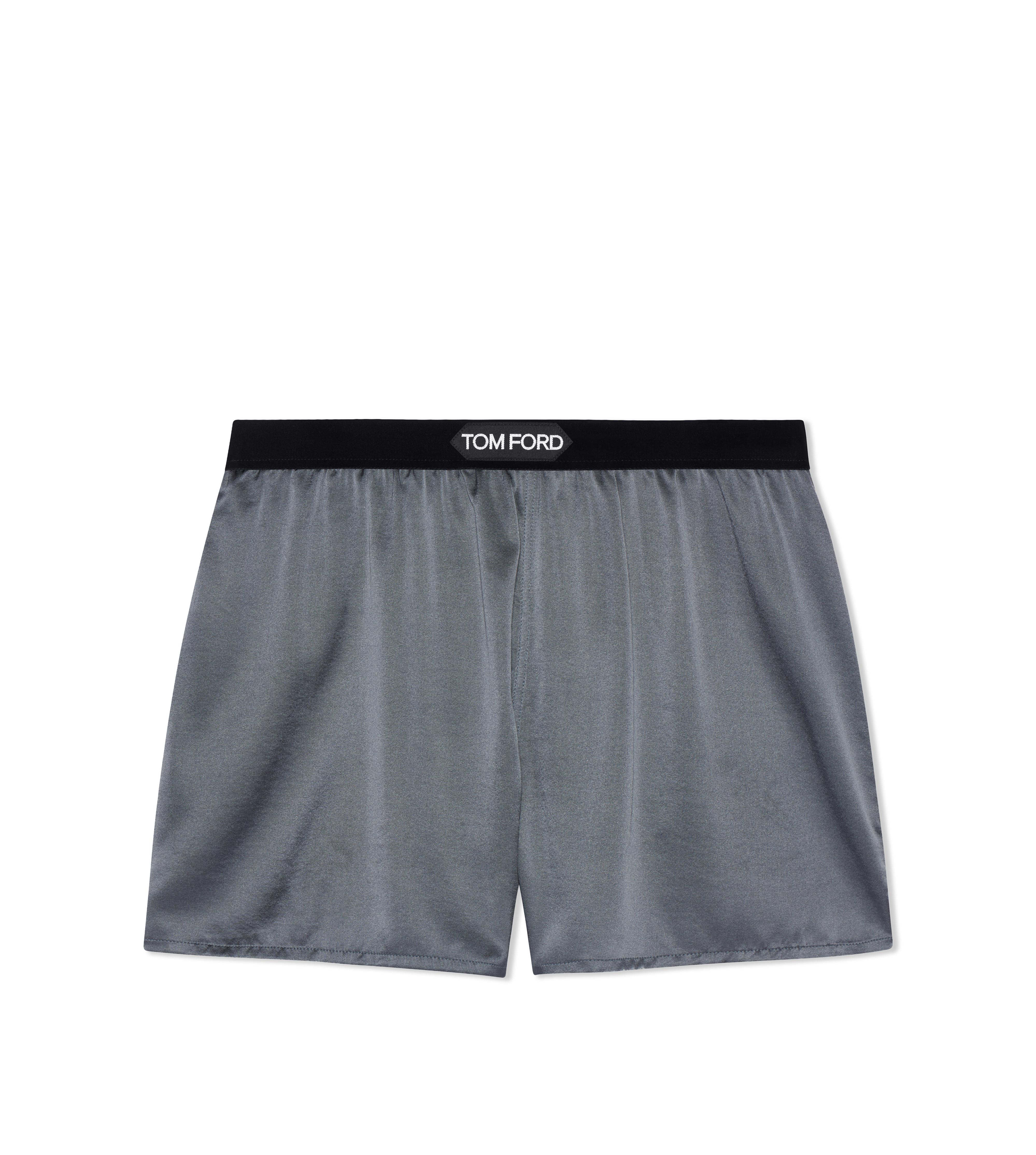 STRETCH SILK SATIN BOXER SHORTS