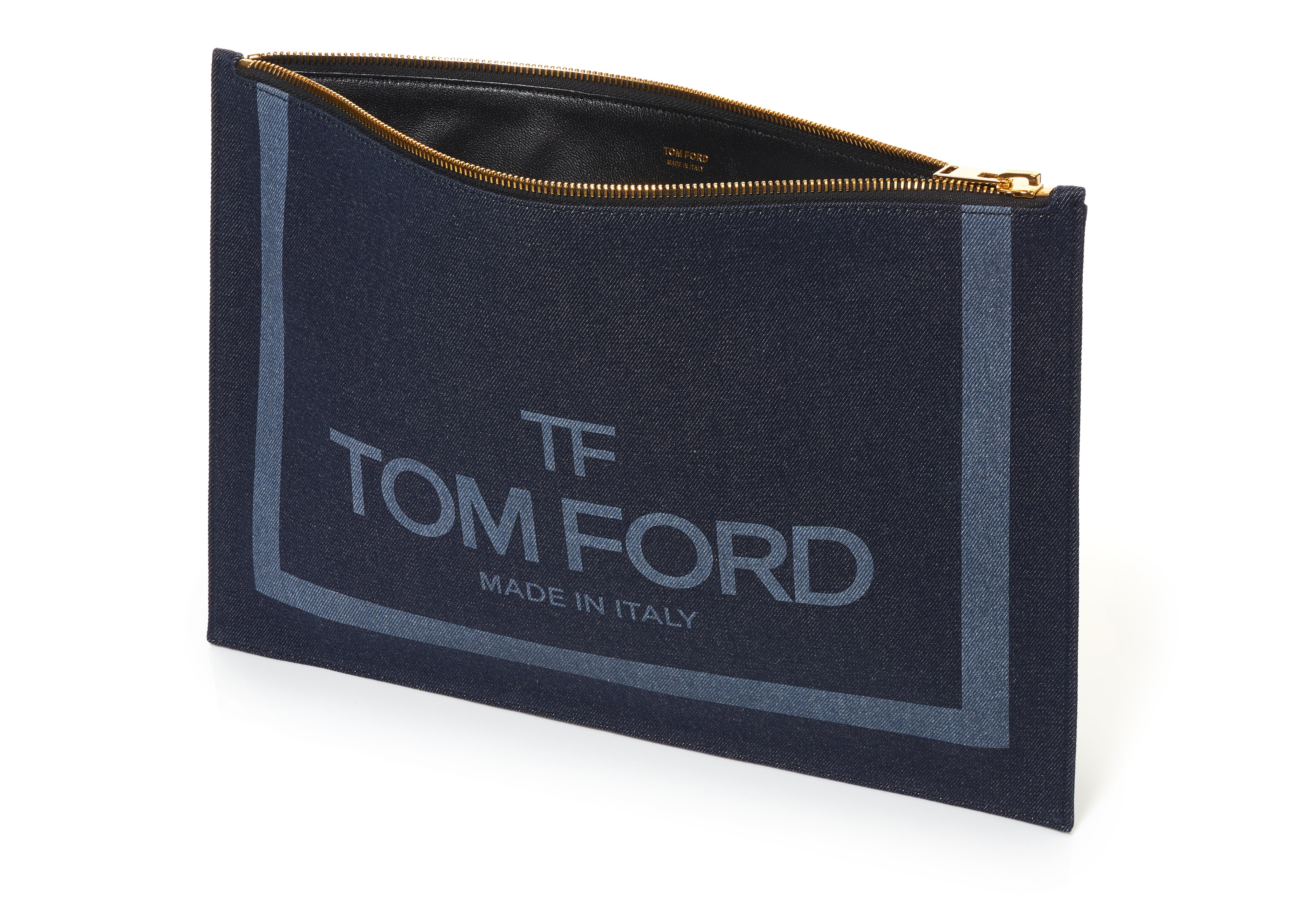 Tom Ford DENIM LARGE POUCH 