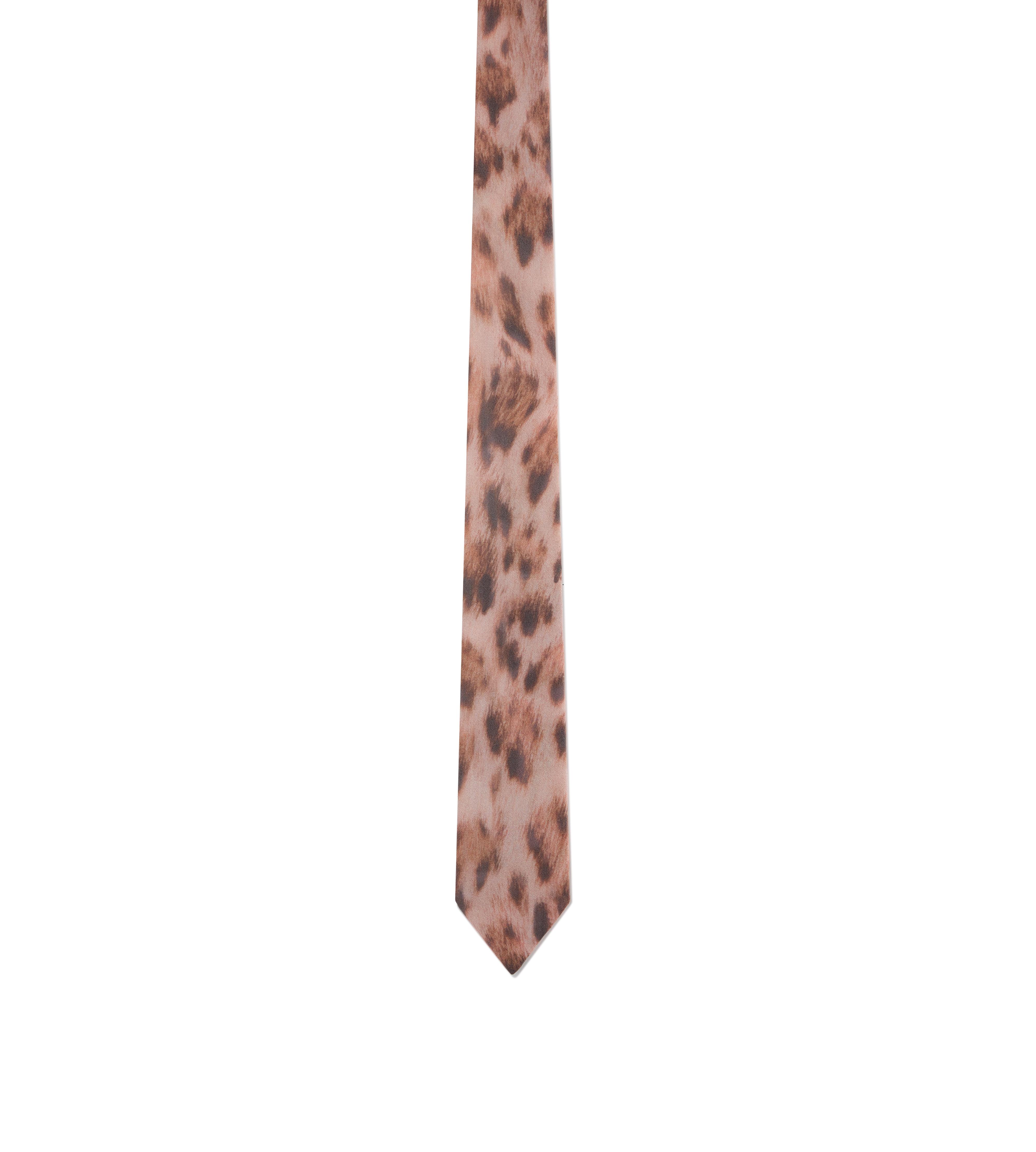 CHEETAH CREPE DE CHINE TIE